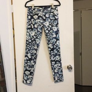 Floral AG skinny pants. Worn one time!